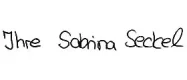 {{Unterschrift von}} Sabrina Seckel
