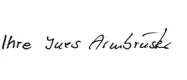 {{Unterschrift von}} Ines Armbruster